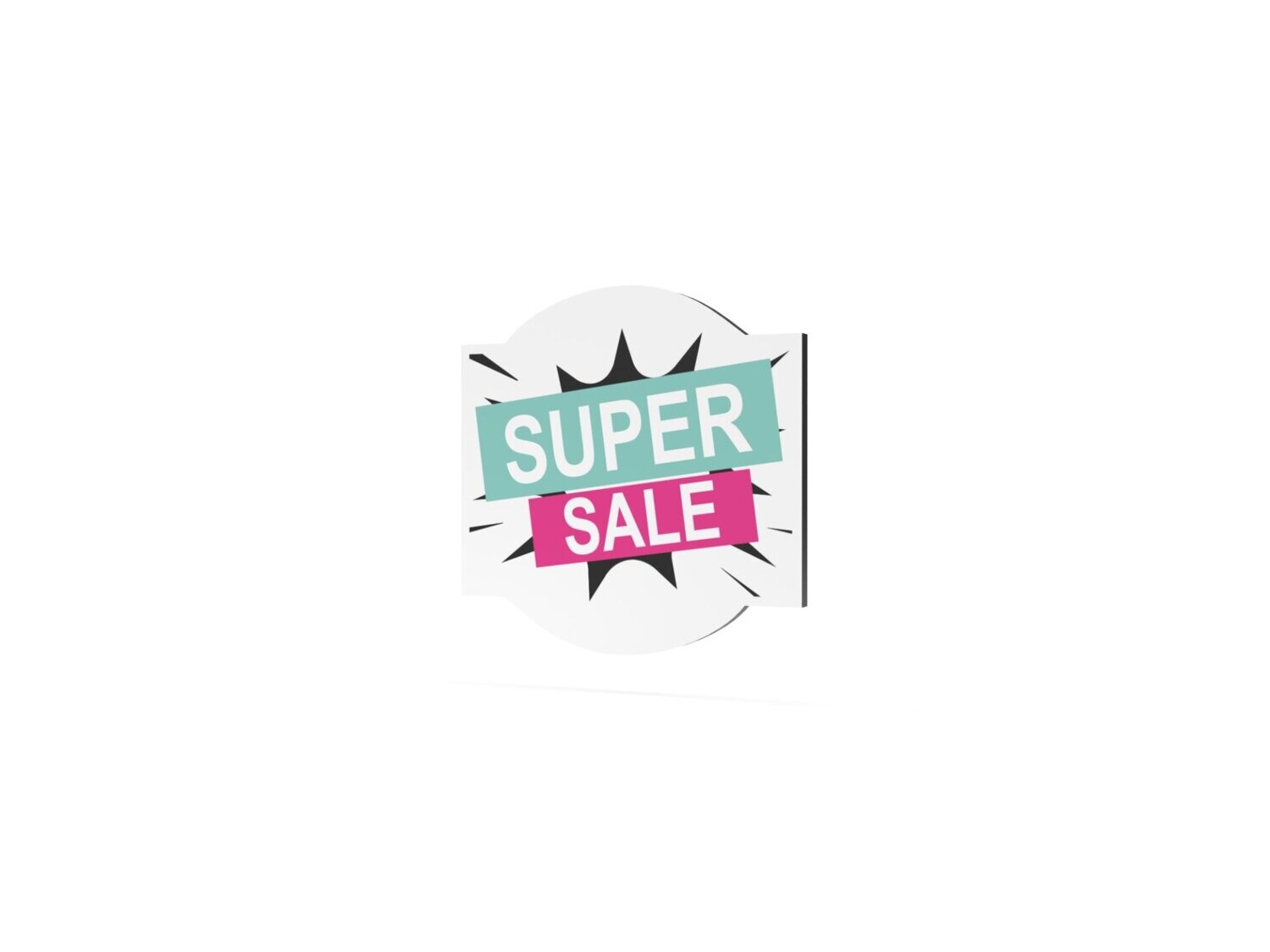 Werbeschild, Super Sale, 600 x 600 mm