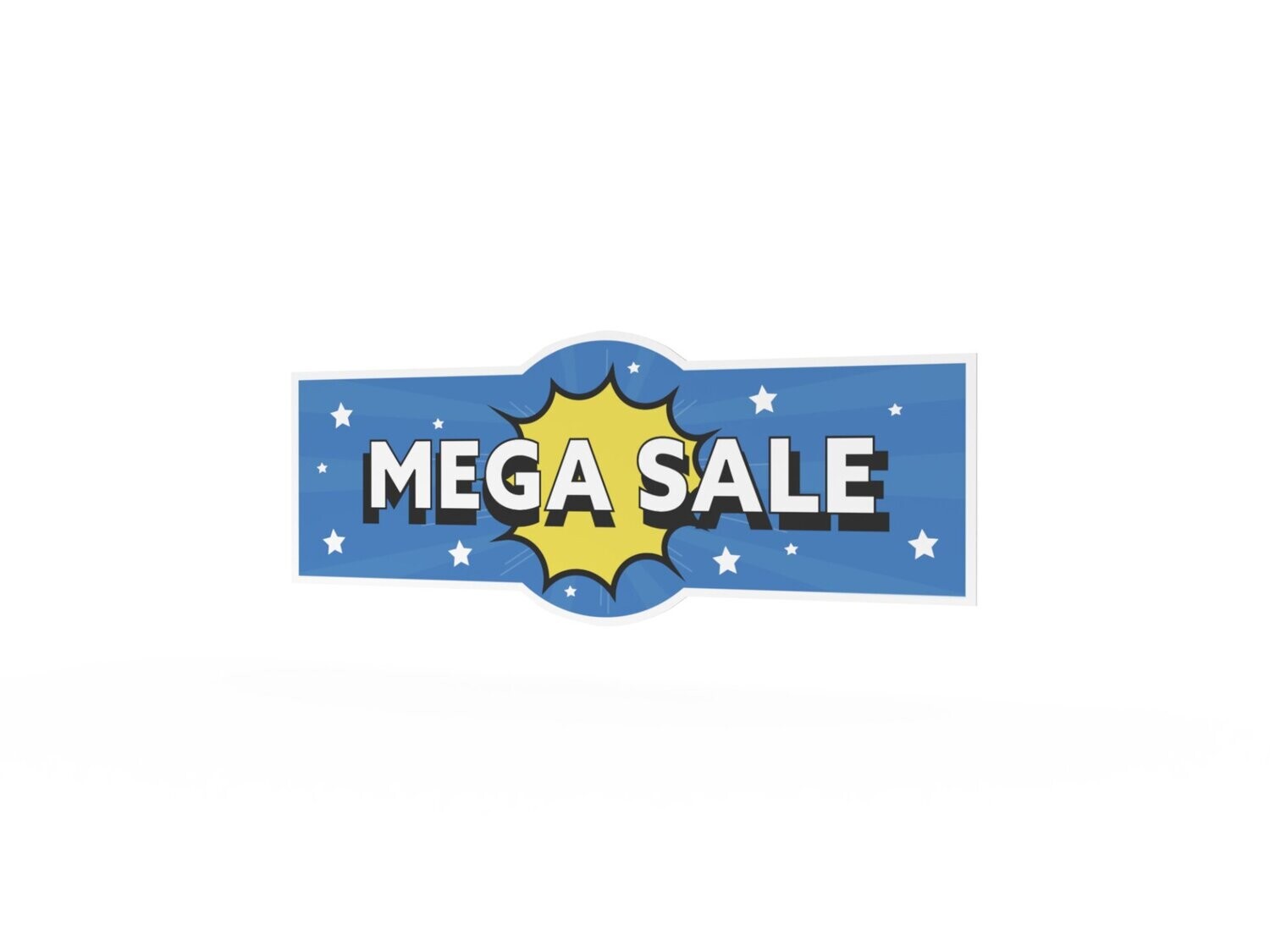 Werbeaufkleber, Mega Sale, 1200 x 475 mm