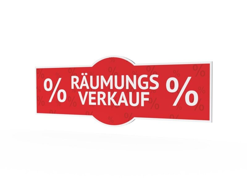 Werbeschild, Räumungsverkauf, 1600 x 600 mm Werbeschild, Räumungsverkauf, 1600 x 600 mm