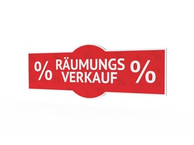 Werbeschild, Räumungsverkauf, 1600 x 600 mm Werbeschild, Räumungsverkauf, 1600 x 600 mm