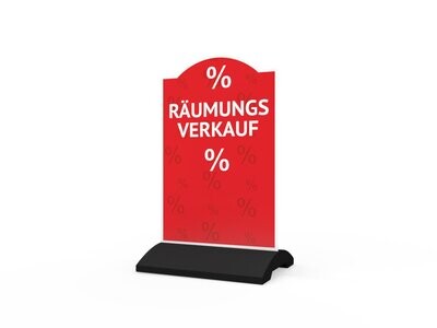 Werbeaufsteller, Räumungsverkauf, 600 x 1150 mm Werbeaufsteller, Räumungsverkauf, 600 x 1150 mm