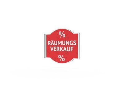 Werbeausleger, Räumungsverkauf, 630 x 600 mm Werbeausleger, Räumungsverkauf, 630 x 600 mm