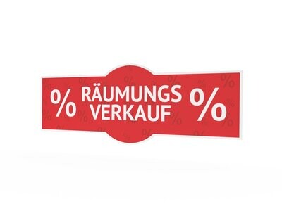 Werbeaufkleber, Räumungsverkauf, 1600 x 600 mm Werbeaufkleber, Räumungsverkauf, 1600 x 600 mm