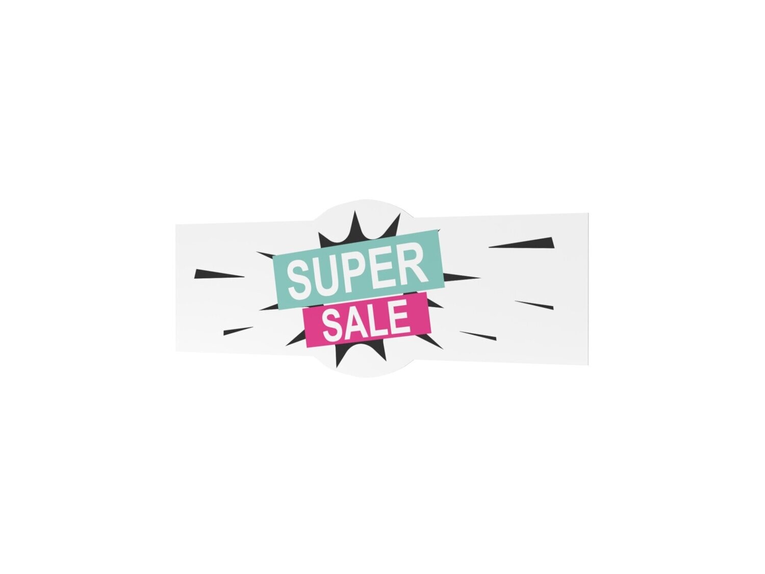 Werbeaufkleber, Super Sale, 1200 x 475 mm