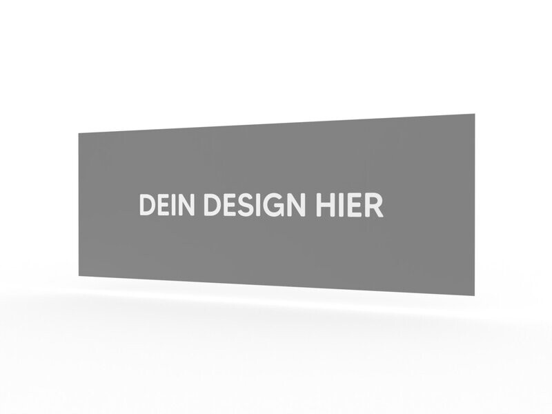 Werbeschild, Form E, "eigenes Design", 1600 x 600 mm