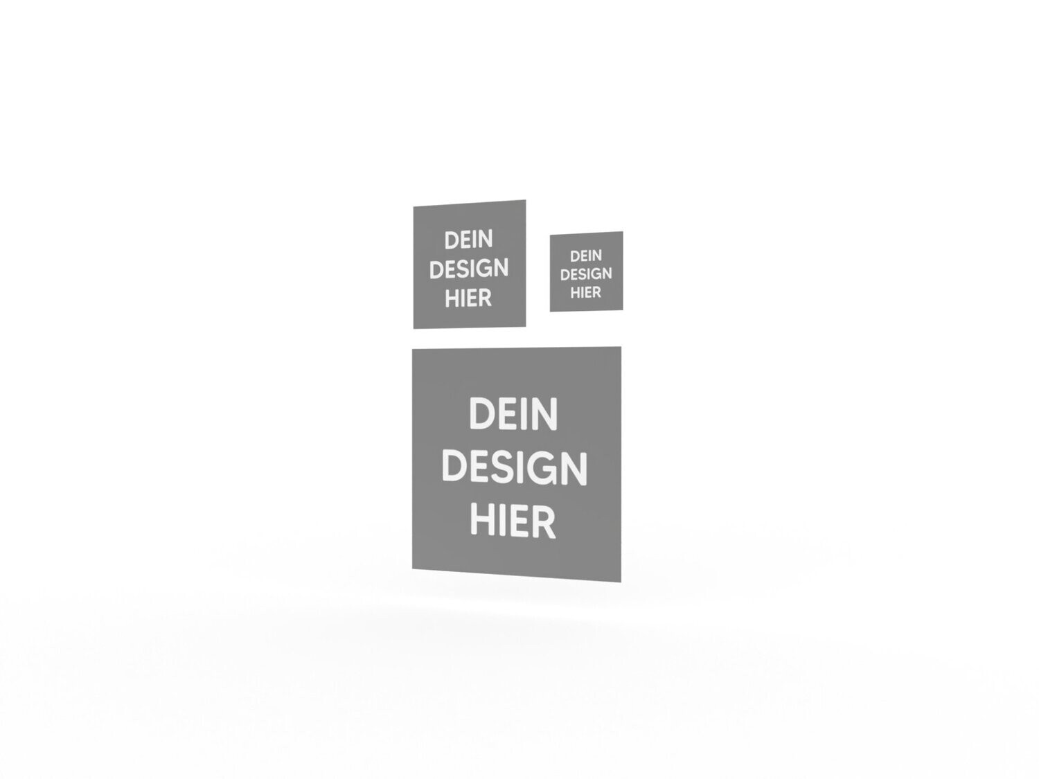 Werbeaufkleber, Form G, "eigenes Design", 3er Set