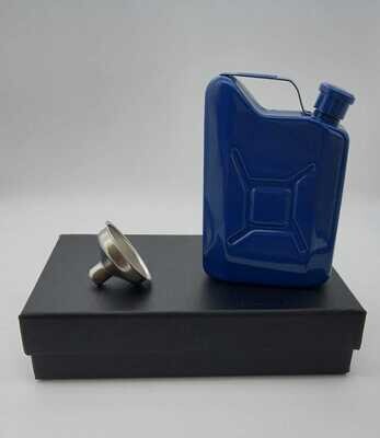 Blue Jerry Can Hip Flask
