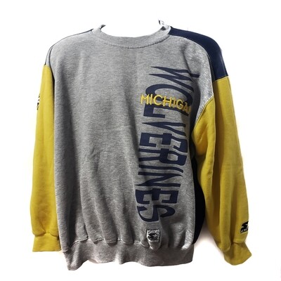 Michigan Wolverines Starter Sweatshirt Vintage 90s College Crewneck Large