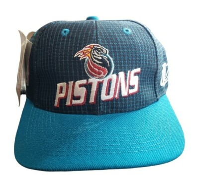 Detroit Pistons Snapback Hat NBA Vintage Logo Athletic New With Tags Cap Plaid