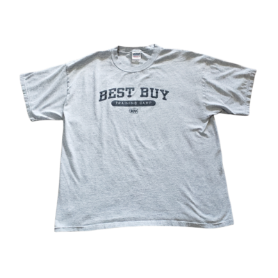 The Longest Yard Shirt 2005 Best Buy Training Camp Promo Tee Gray Y2K Movie XL