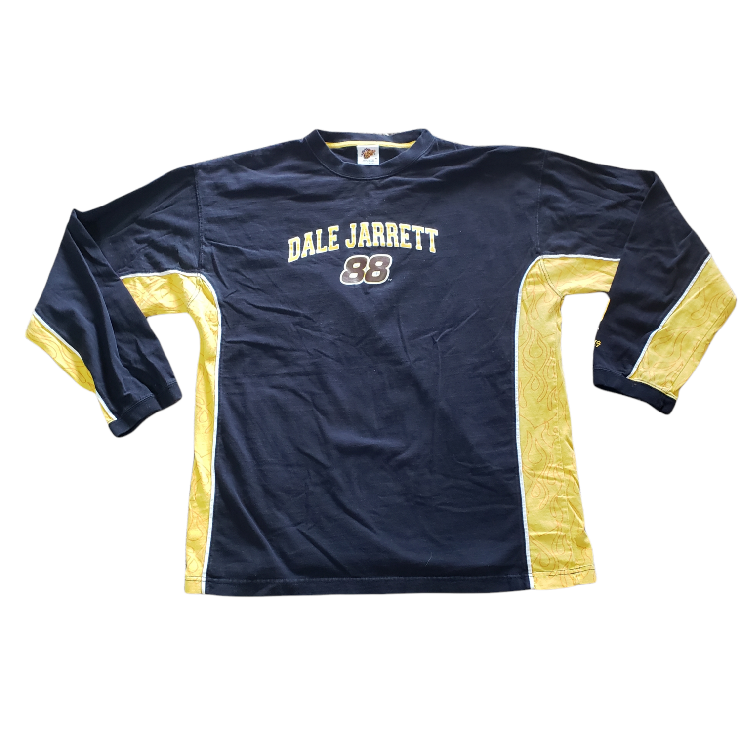Dale Jarrett Shirt Vintage NASCAR Racing Winners Circle Flames Long Sleeve XL