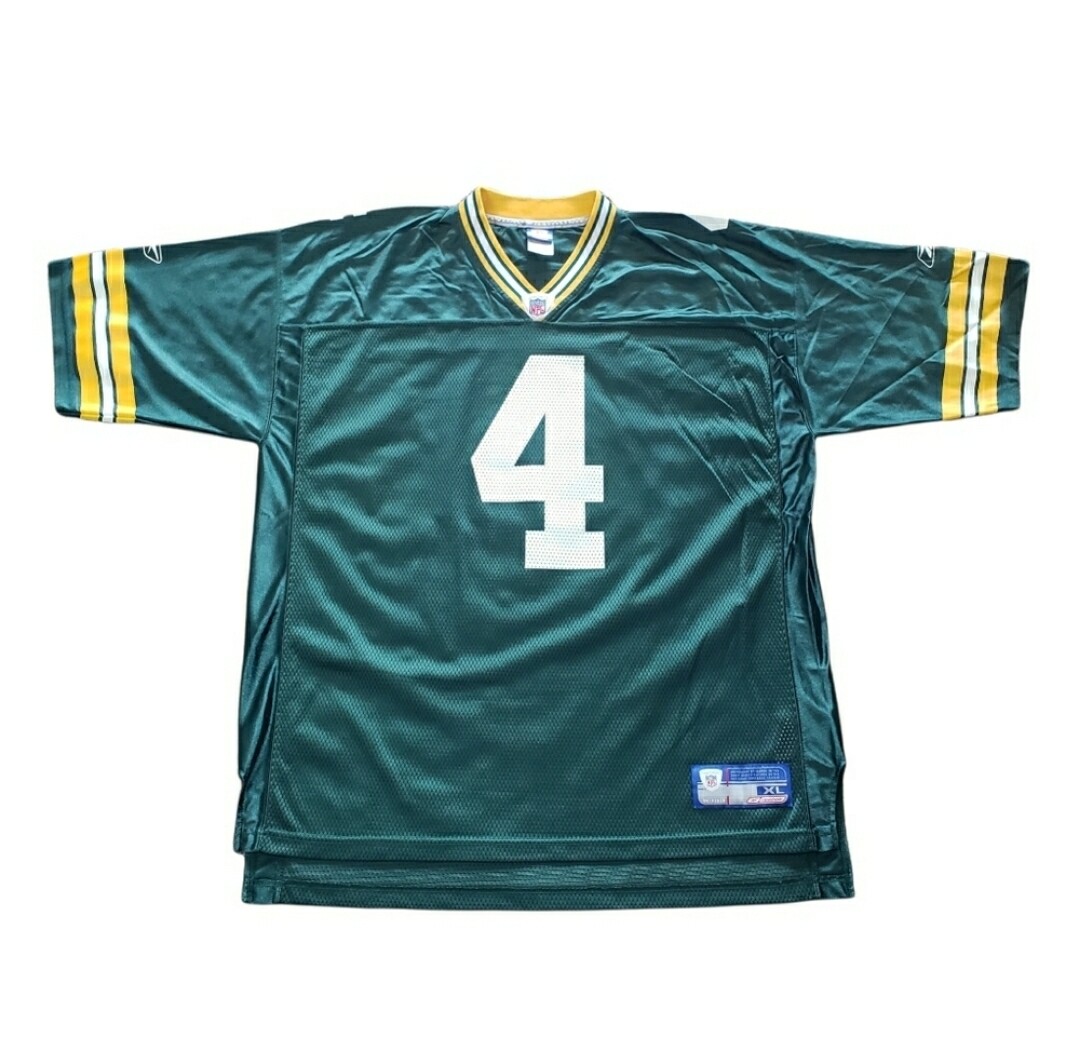 Green Bay Packers Jersey Brett Favre NFL Reebok Football Apparel XL Green Shirt