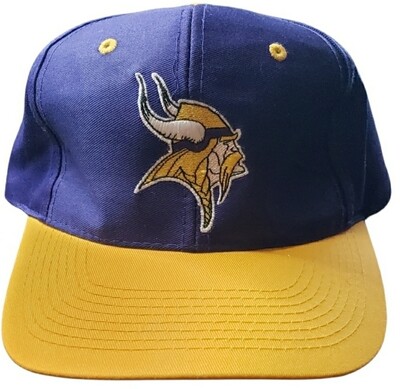 Minnesota Vikings Snapback Hat Vintage Deadstock NFL Football Cap Logo Athletic