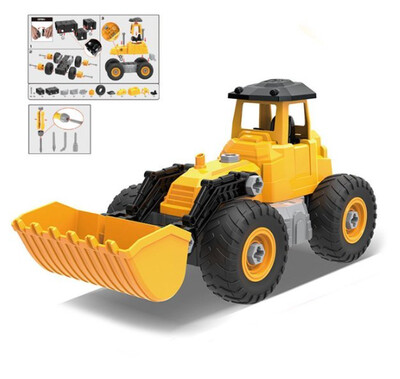Construction Truck 5 IN 1 DIY 71pcs Engineering, Tractor, Build your own kit construction, Toy Vehicle, Bulldozer, Cowcatcher, Cement Roller, Truck crane, Lift truck