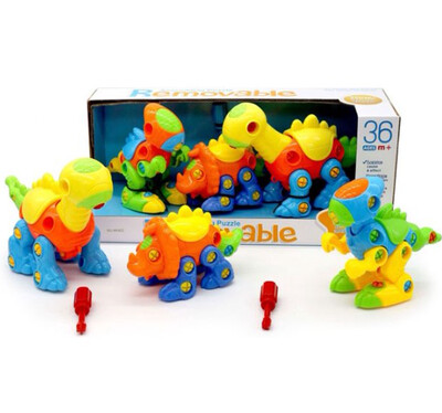 Dinosaur Toys 106 pcs STEM Toys - Learning, Construction & Engineering Building Play Set for Kids - Best Dinosaur Gift to Build