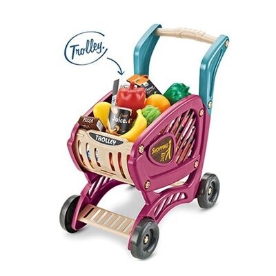 Shopping Cart for Kids 42 Pcs Mundo Toys Grocery Cart for Kids Girls Boys Age 3 4 5 Years