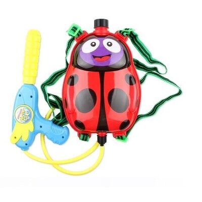 Water Gun Backpack Water Blaster for Kids lady bug - Water Shooter with Tank - Summer Outdoor Toys for Pool Beach Water Toys for Kids 3, 4, 5, 6, 7 years old.