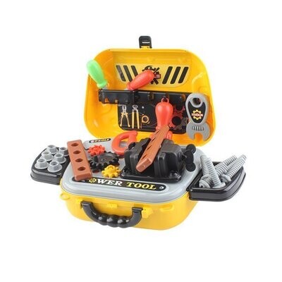Kids Tool Set for Boys pretend Play, Carpenter, Repair Tool with Yellow Box, 29 pcs. Toys for +3 Year Old.