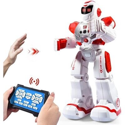 Smart RC Robots for Kids Gesture Sensing Singing Walking Dancing Robot for Boys and Girls - Red