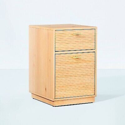 Grooved Wood 2-Drawer Vertical Filing Cabinet - Natural - Hearth & Hand with Magnolia