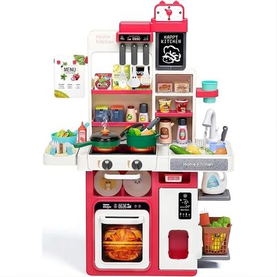 Kitchen Set, 63-Piece, Lights & Sound, Steam Stove, Sink, Ages 3+
