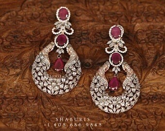 Diamond jhumka, big jhumka, artificial  jewelry