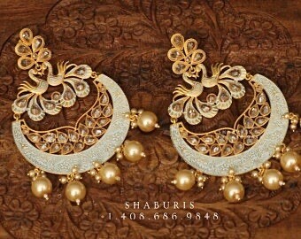 Menakari chandbali earnings, big jhumka