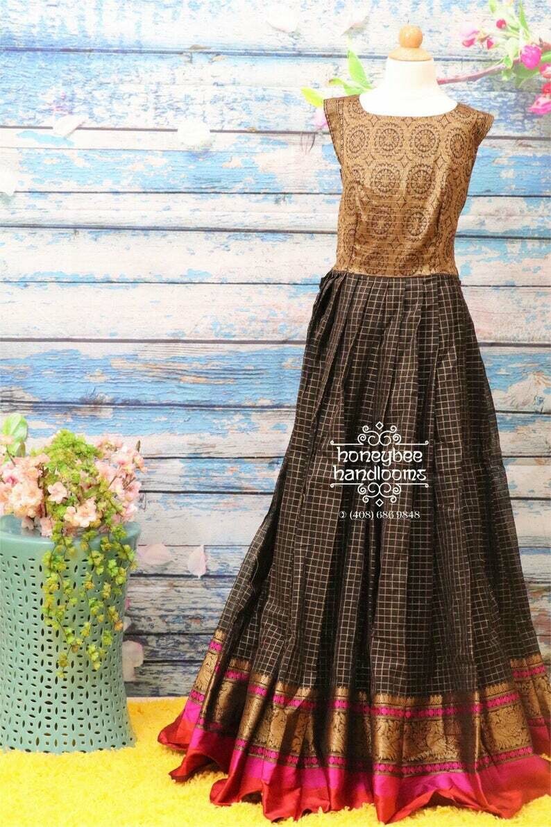 pattu long frocks for kids