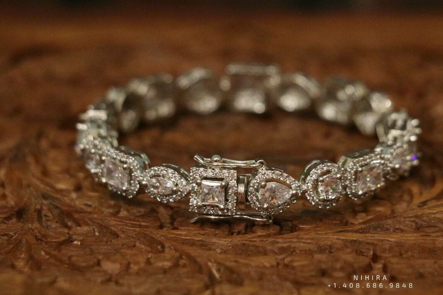 Diamond bangle,Gold Plated Jewellery Indian ,Artificial Jewellery,diamond bracelet ,Indian Wedding Jewelry-NIHIRA-SHABURIS