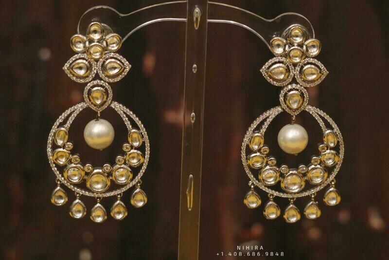 Chandelier earrings ,party wear earrings,designer jewelry,hand picked jewelry,celebrity jewelry,fashion jewelry,fusion jewelry earrings
