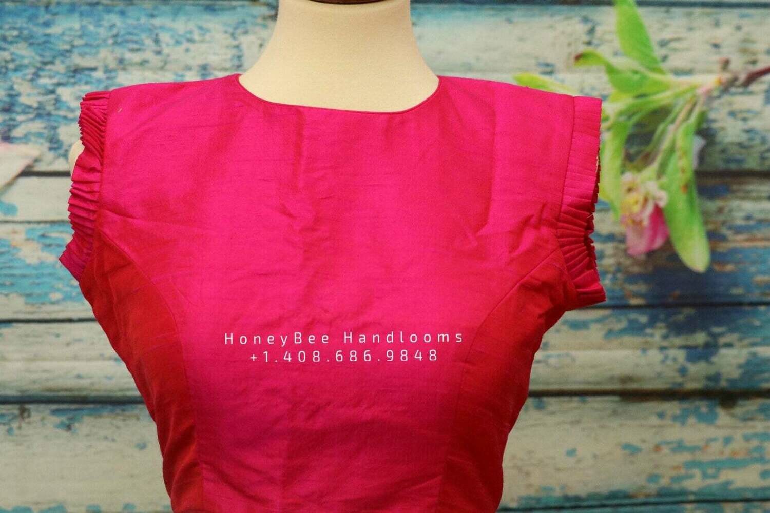 Pink Blouse|Saree blouse|Indian blouse|Indian saree blouse|Silk Saree blouse | Bollywood blouse | Trendy saree Blouse | HoneyBee Handlooms