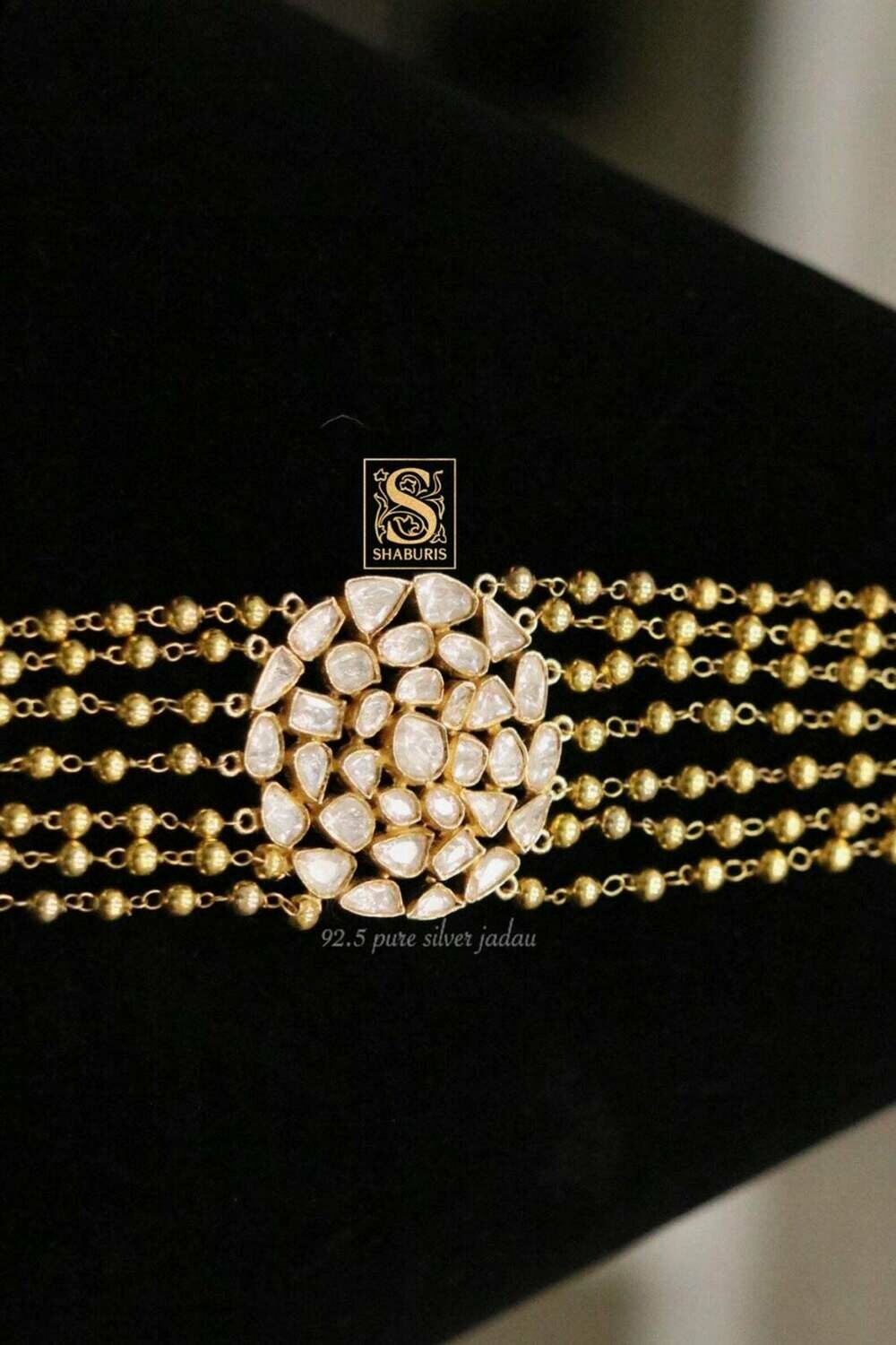 Bollywood Jewelry,Pure Silver Jewellery Indian ,Bracelet,Indian Bracelet,Indian Bridal,Indian Wedding Jewelry,Kundan Jewelry-NIHIRA-SHABURIS