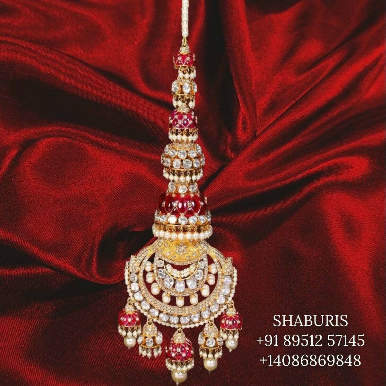 Maang tikka,pure silver mang tikka,polki maang tikka,papati billa,kundan maang tikka in silver pure silver jewelry gold jewelry - SHABURIS
