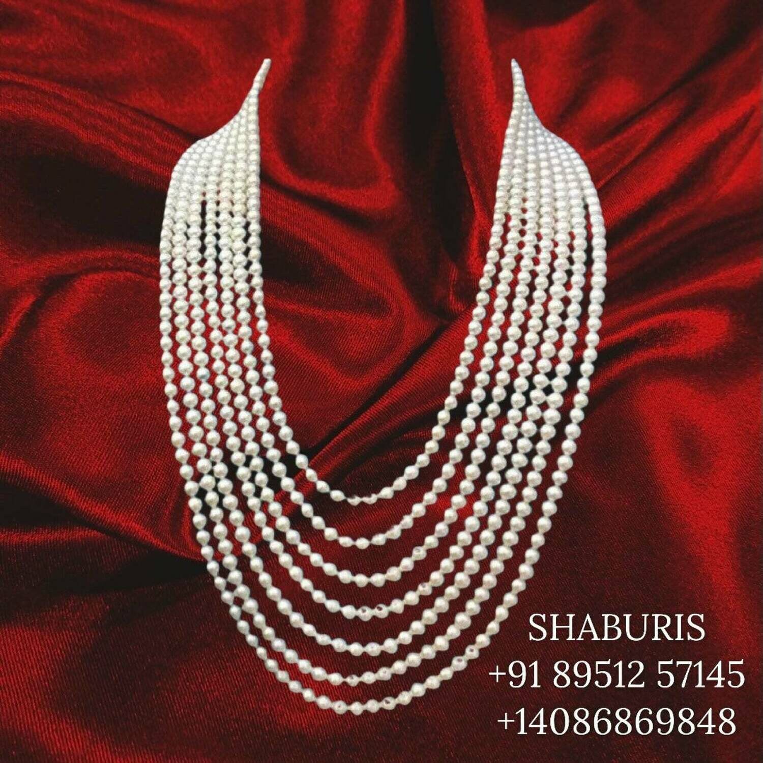 Pearl Jewelry,Pure Silver jewelry Indian ,Pearl Haar,jewelry sets indian gold Jewelry designs beaded jewelry gem stone jewelry -SHABURIS