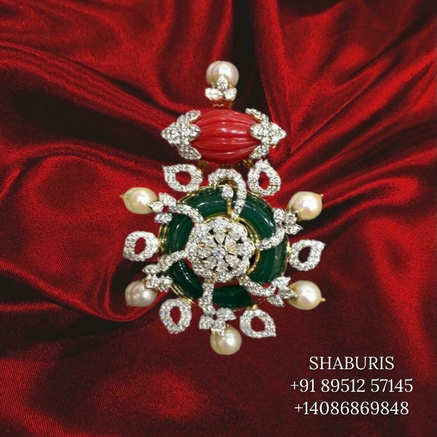 Bollywood Jewelry,Pure Silver Jewellery,polki Necklace,Big Indian studs,Indian Bridal,Indian Wedding Jewelry-NIHIRA-SHABURIS