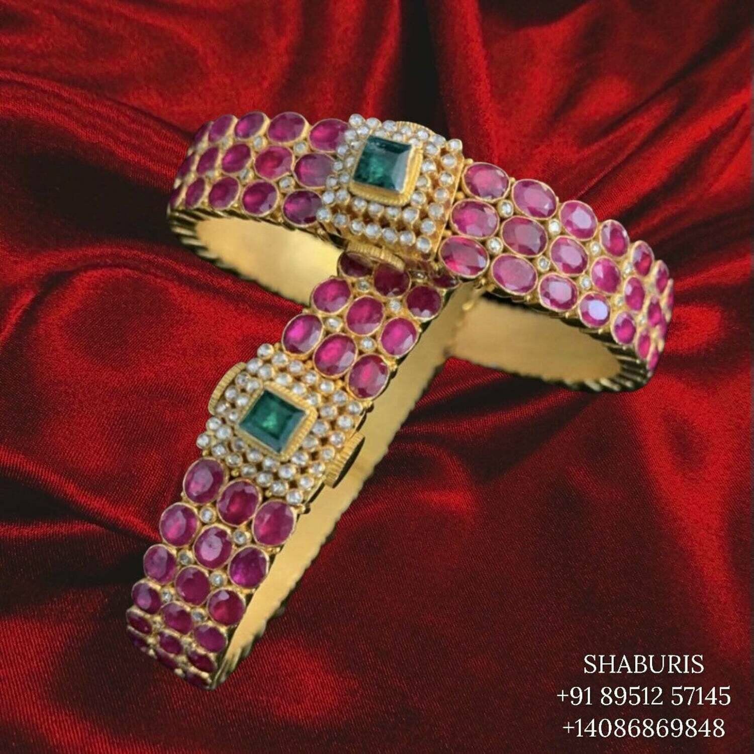 Polki bangles polki Jewelry,Pure Silver Jewellery Indian ,diamond bangles kundan jewelry,south indian bridal jewelry-NIHIRA-SHABURIS