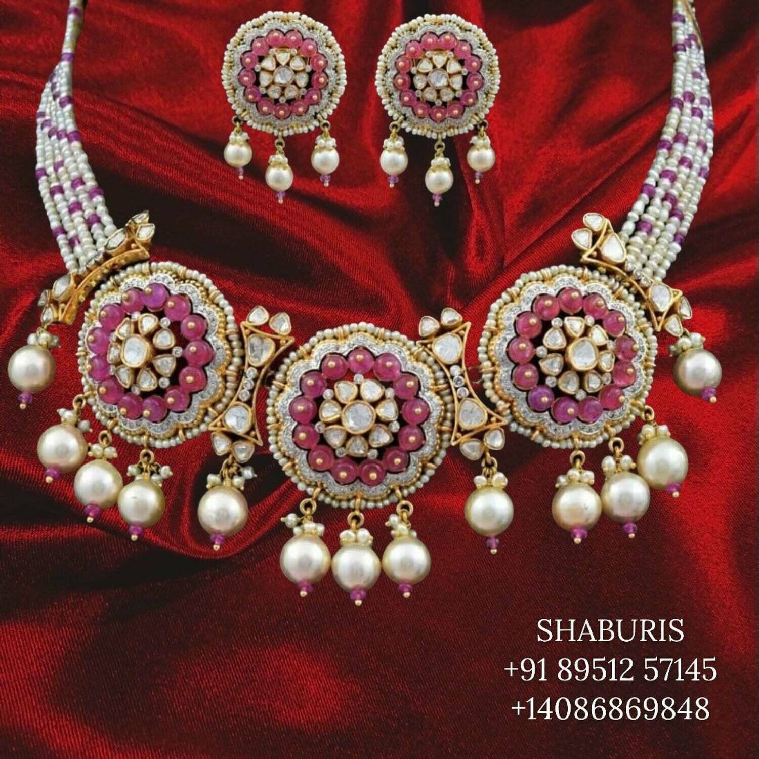Pure Silver jewelry Indian ,Menakari Hasli,Big Indian Necklace,Indian jadau ,Indian gold Jewelry designs moissanite jewelry-SHABURIS