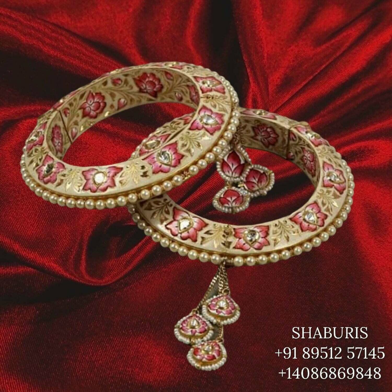 Menakari bangle Pure Silver jewelry Indian ,diamond bangles ,Indian gold jewelry designs diamond jewelry look a like - SHABURIS