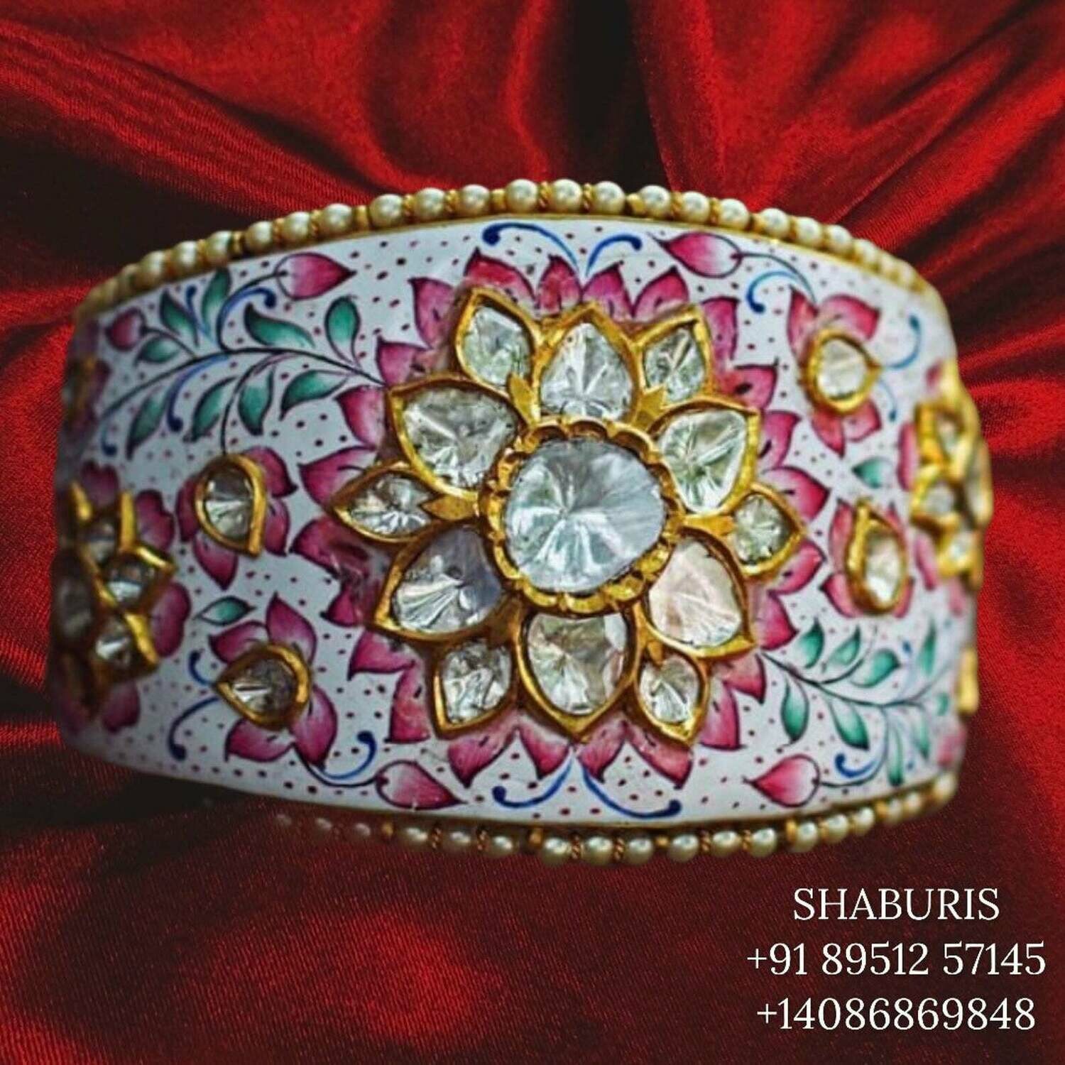 Menakari bangle Pure Silver jewelry Indian ,diamond bangles ,Indian gold jewelry designs diamond jewelry look a like - SHABURIS