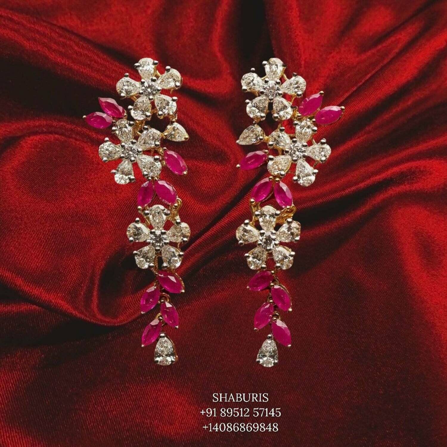 Latest Indian Jewelry,South Indian Jewelry,Pure silver jewelry,ruby diamond earrings,south indian jewelry