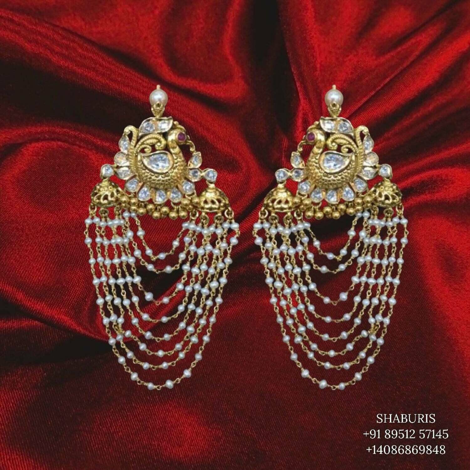 Latest Indian Jewelry,Pure Silver Jewellery Indian diamond jewelry,pearl jewelry,diamond jhumka ,diamond Jewelry-SHABURIS
