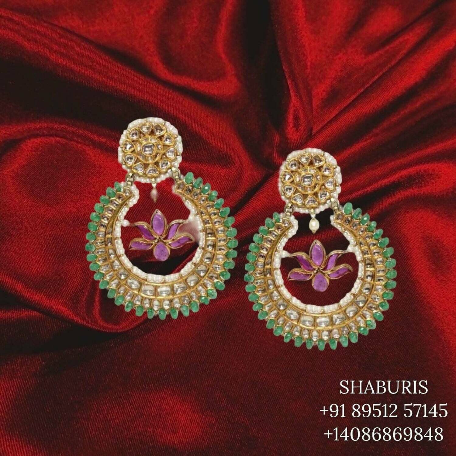 Menakari jhumka Pure Silver jewelry Indian ,diamond jhumka ,Indian gold jewelry designs diamond jewelry look a like - SHABURIS