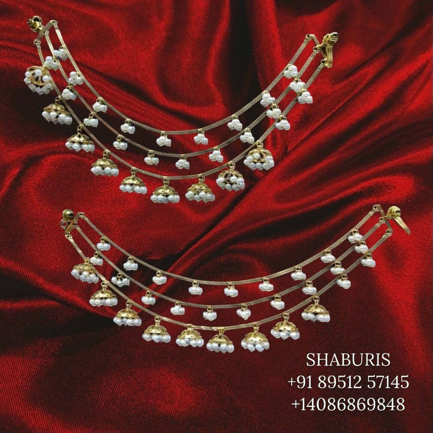 Pearl champaswaralu kids jewelry south indian jewelry indian gold design pure silver jewelry 925 silver jewelry fresh water pearls -SHABURIS