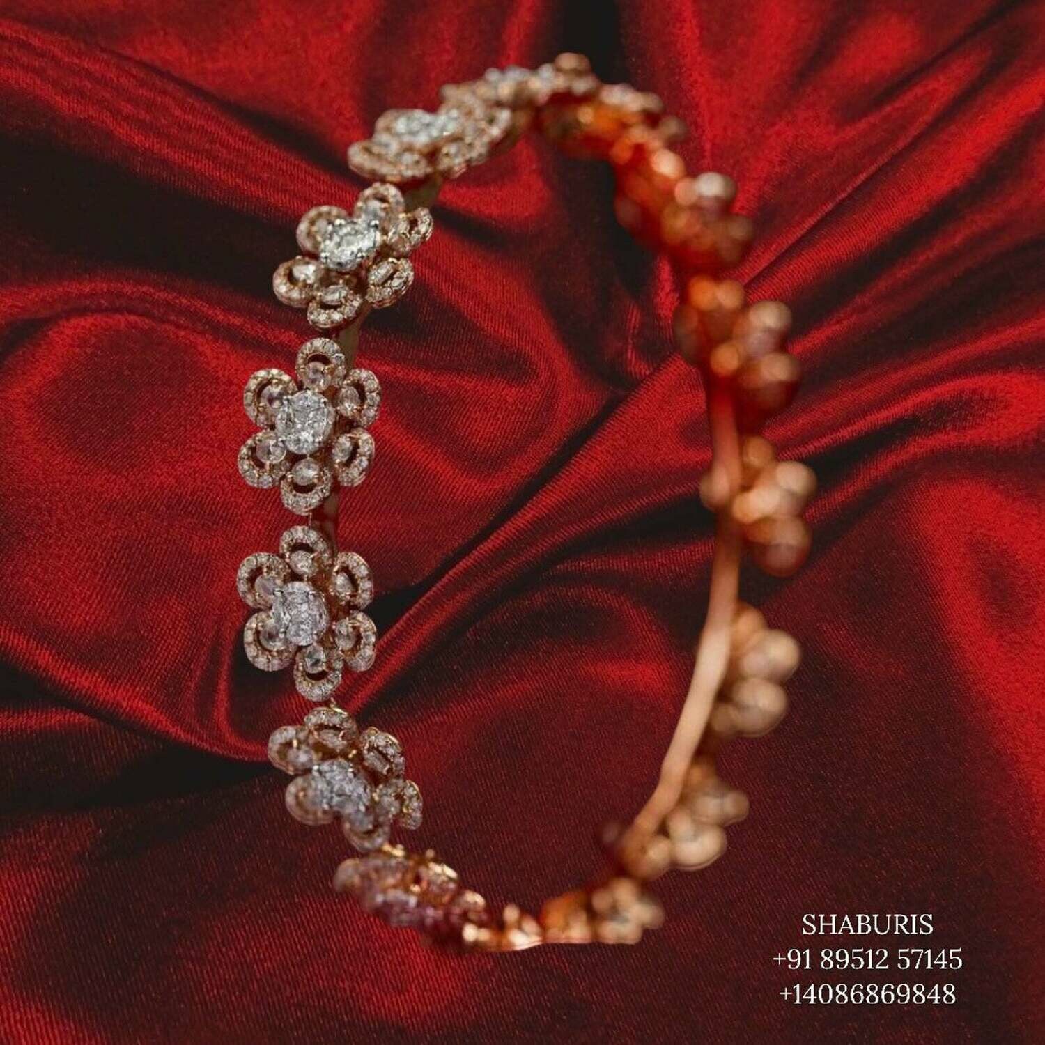 Diamond bangles,Pure Silver jewelry Indian ,Polki Bangles, Indian gold,Indian Bridal,Indian Wedding Jewelry-NIHIRA-SHABURIS
