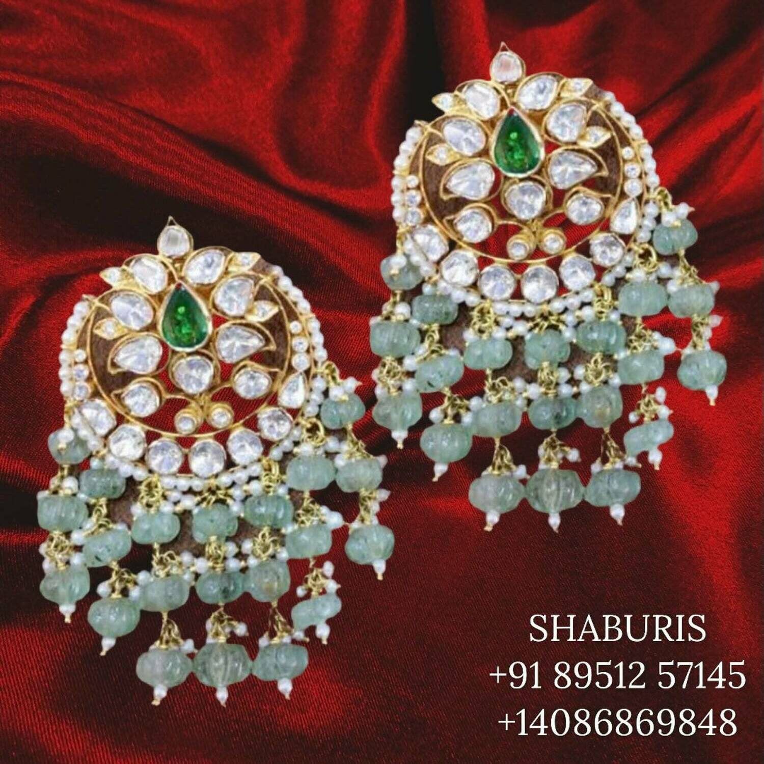 Diamond studs, diamond jhumka ear ring,Pure silver south indian jewelry 925 silver jewelry indian lyte weight jewelry-SHABURIS