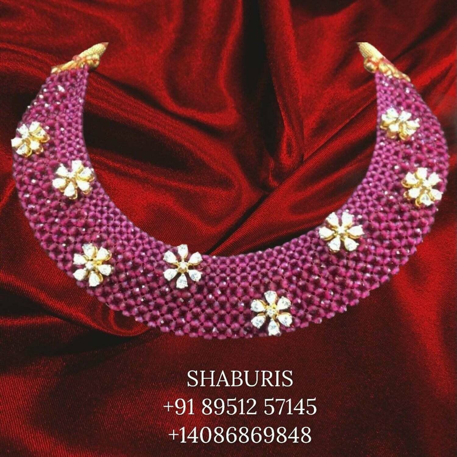 Latest Indian Jewelry,South Indian Jewelry,ruby gem stone jewelry polki jewelry bead jewelry indian gold jewelry designs -SHABURIS