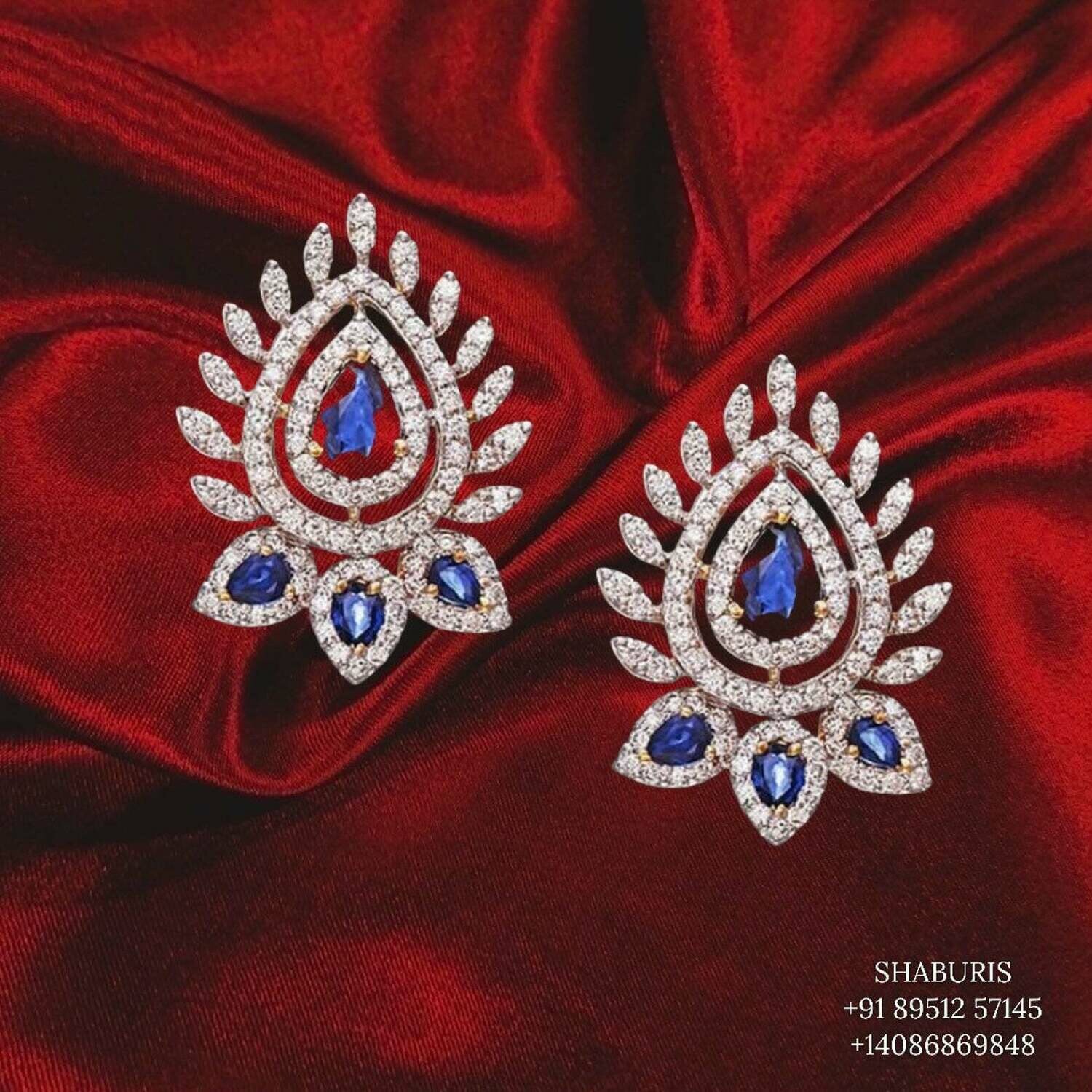 Indian Jewellery Designs,South Indian Jewellery,South Indian Jewelry,diamond studs,latest indian jewellery Designs - NIHIRA-SHABURIS