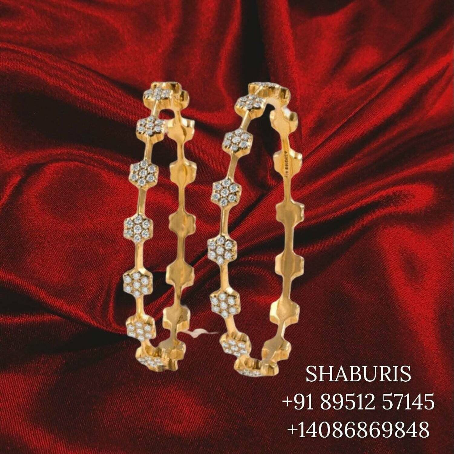 Diamond Bangles,indian jewelry,Silver Jewelry,Indian Bangles,Indian Jewelry, diamond jewelry gold jewelry designs -SHABURIS