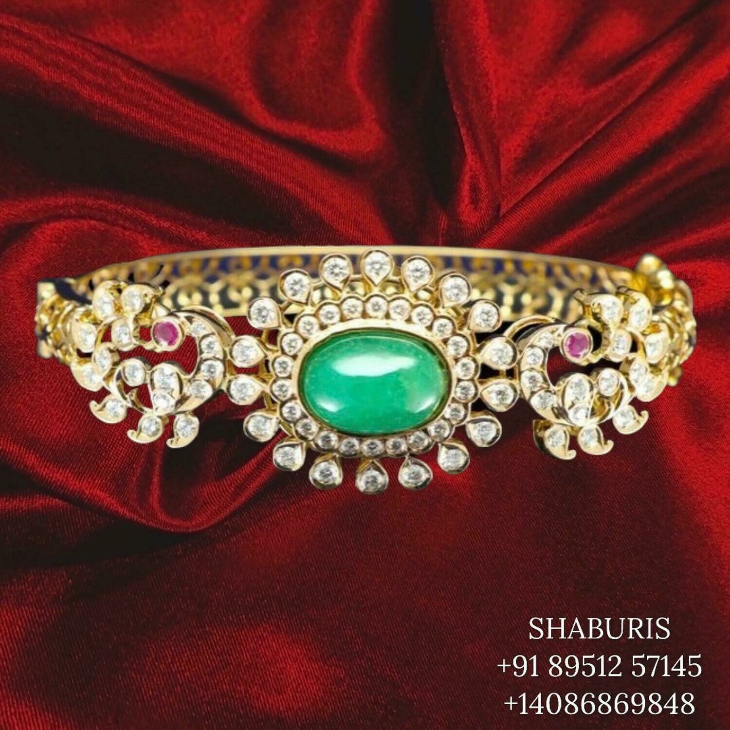 Diamond bangles Pure Silver jewelry Indian ,diamond jewelry ,Indian gold jewelry designs diamond jewelry look a like - SHABURIS