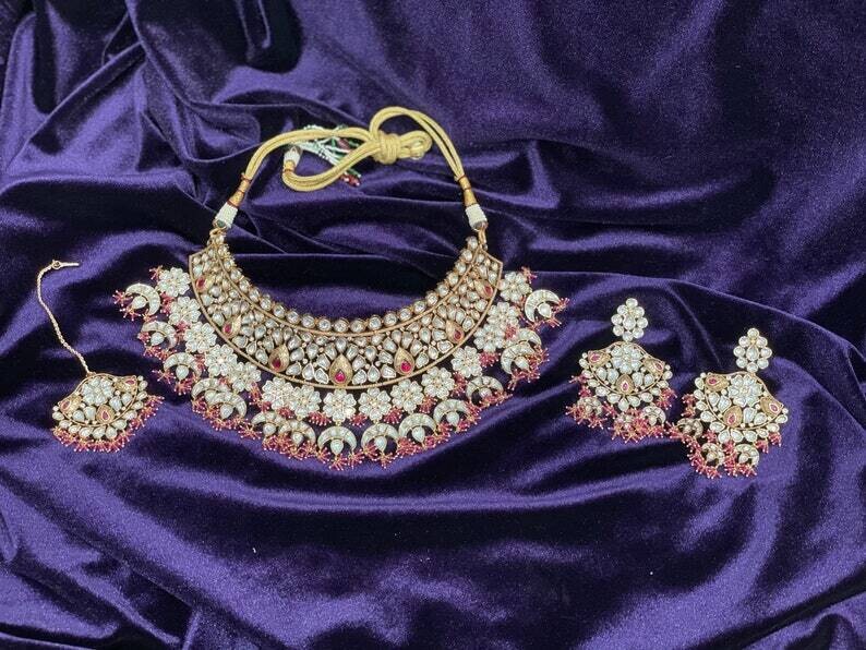 Polki Necklace Indian wedding necklace Indian diamond necklace fashion jewelry